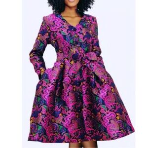 n by nancy floral printed Fuchsia Swing Dress